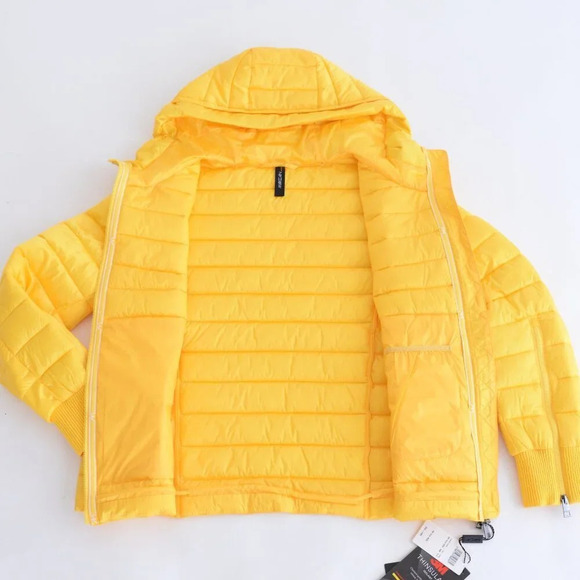 Marc Cain Bright Yellow Lightweight Puffer Outdoor 3M Thinsulate  Jacket Size 3 - Picture 15 of 15